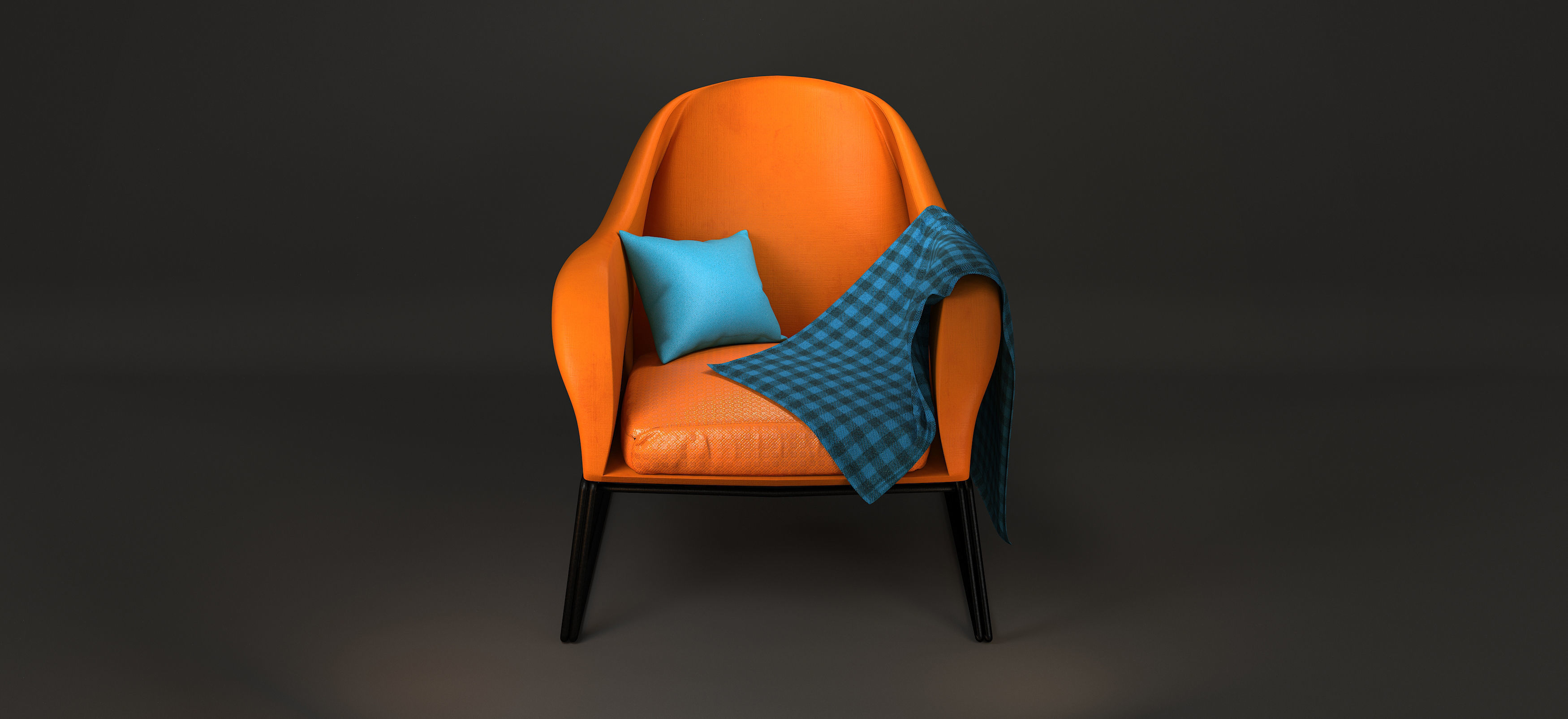 Modern sofa 3D model_2