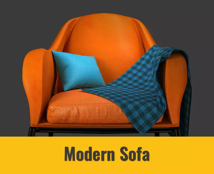 Modern sofa 3D model_0