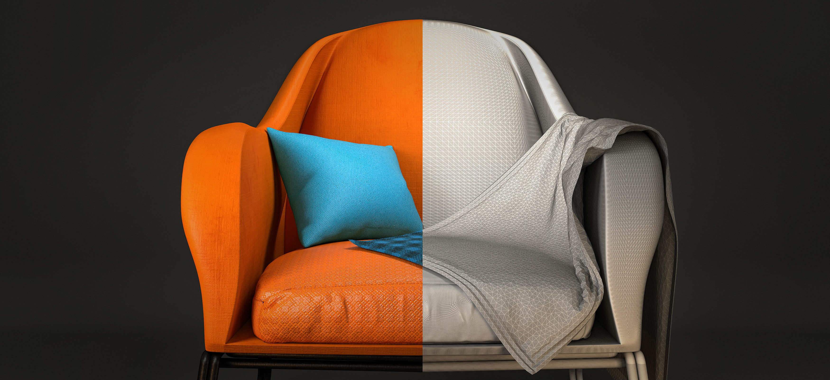 Modern sofa 3D model_5