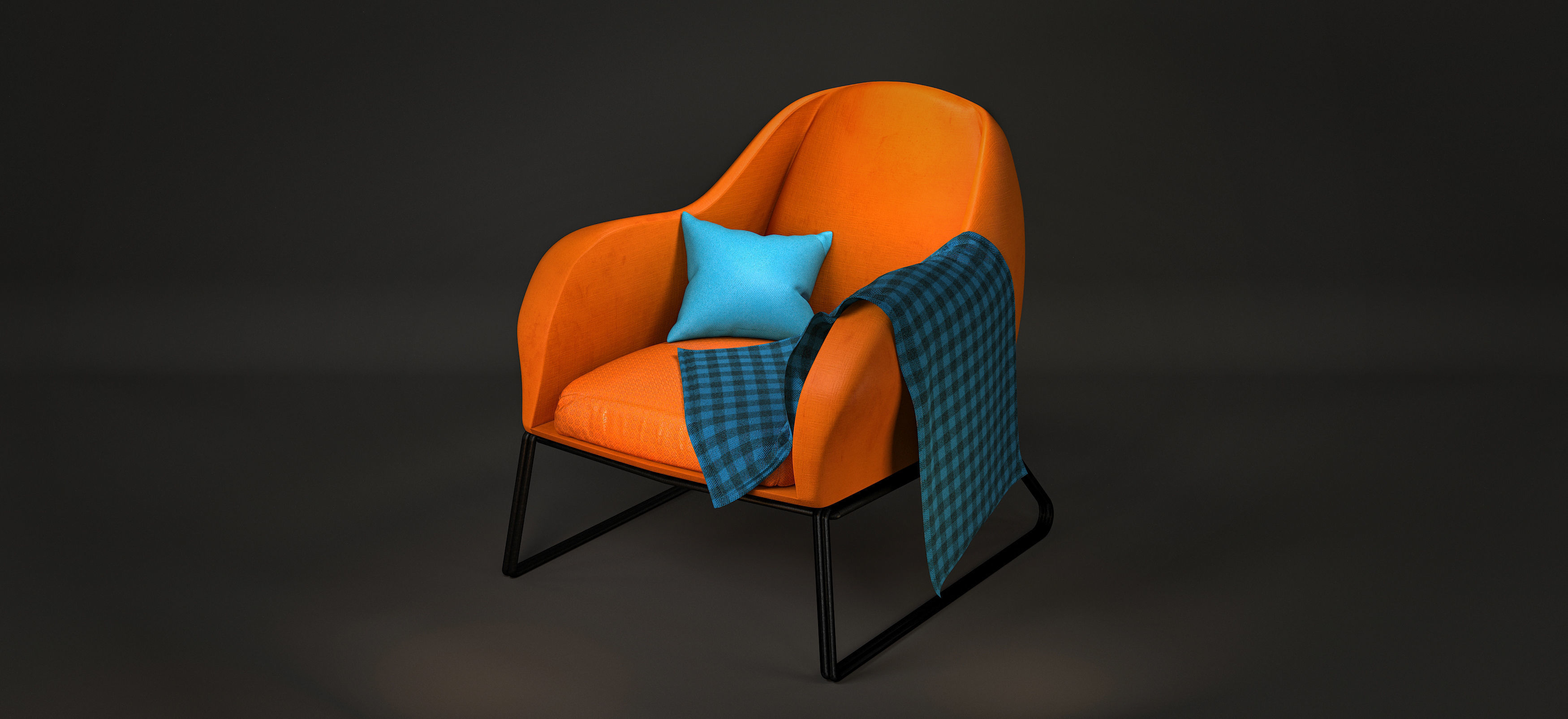 Modern sofa 3D model_3