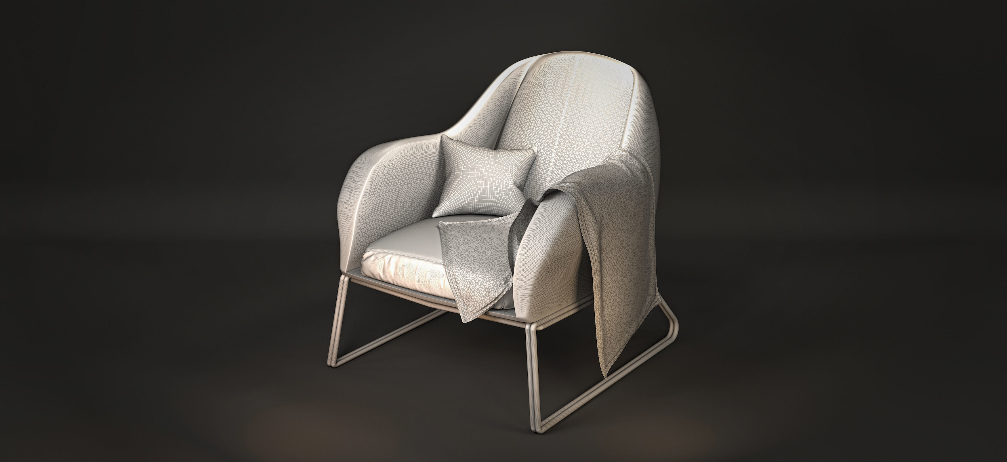Modern sofa 3D model_4