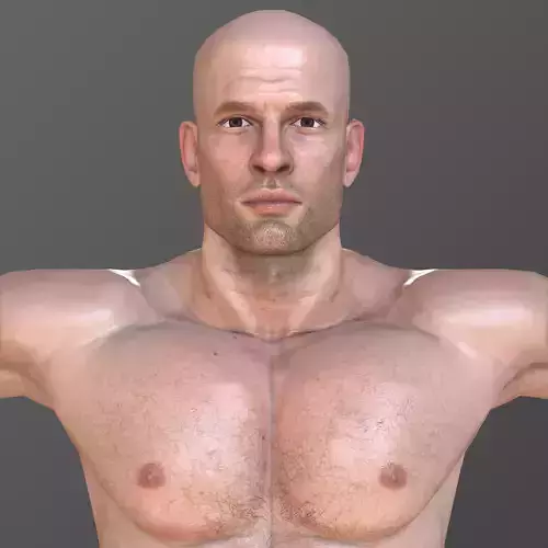 ABRAHAM mouth with teeth and gums Low-poly 3D model
