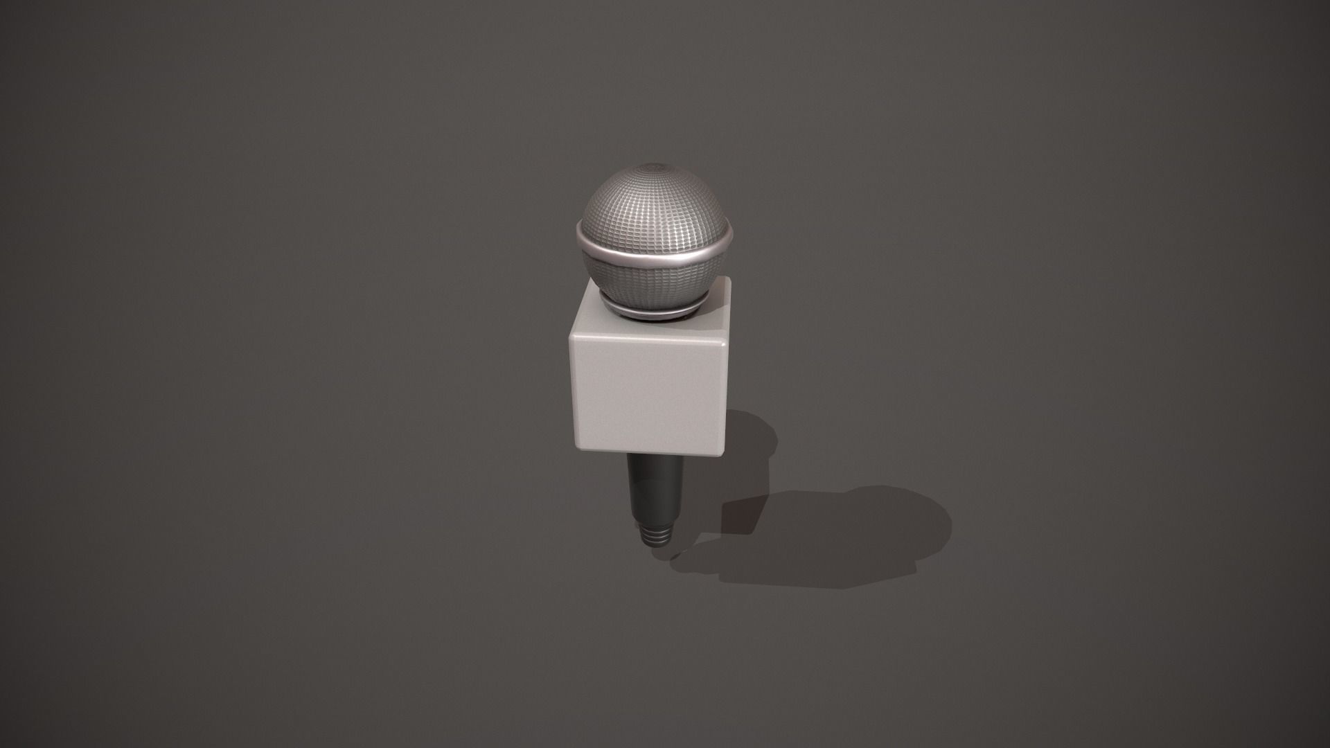 Journalist Microphone Low-poly 3D model_5