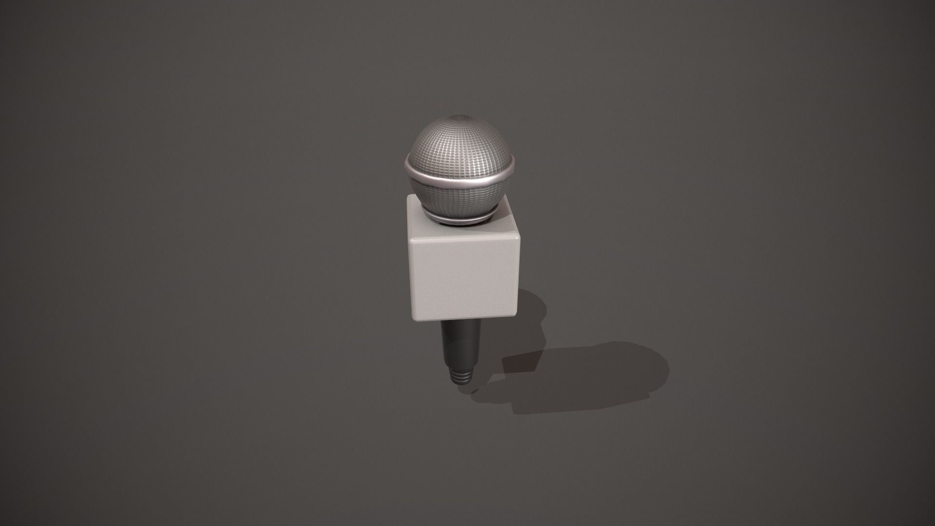 Journalist Microphone Low-poly 3D model_8