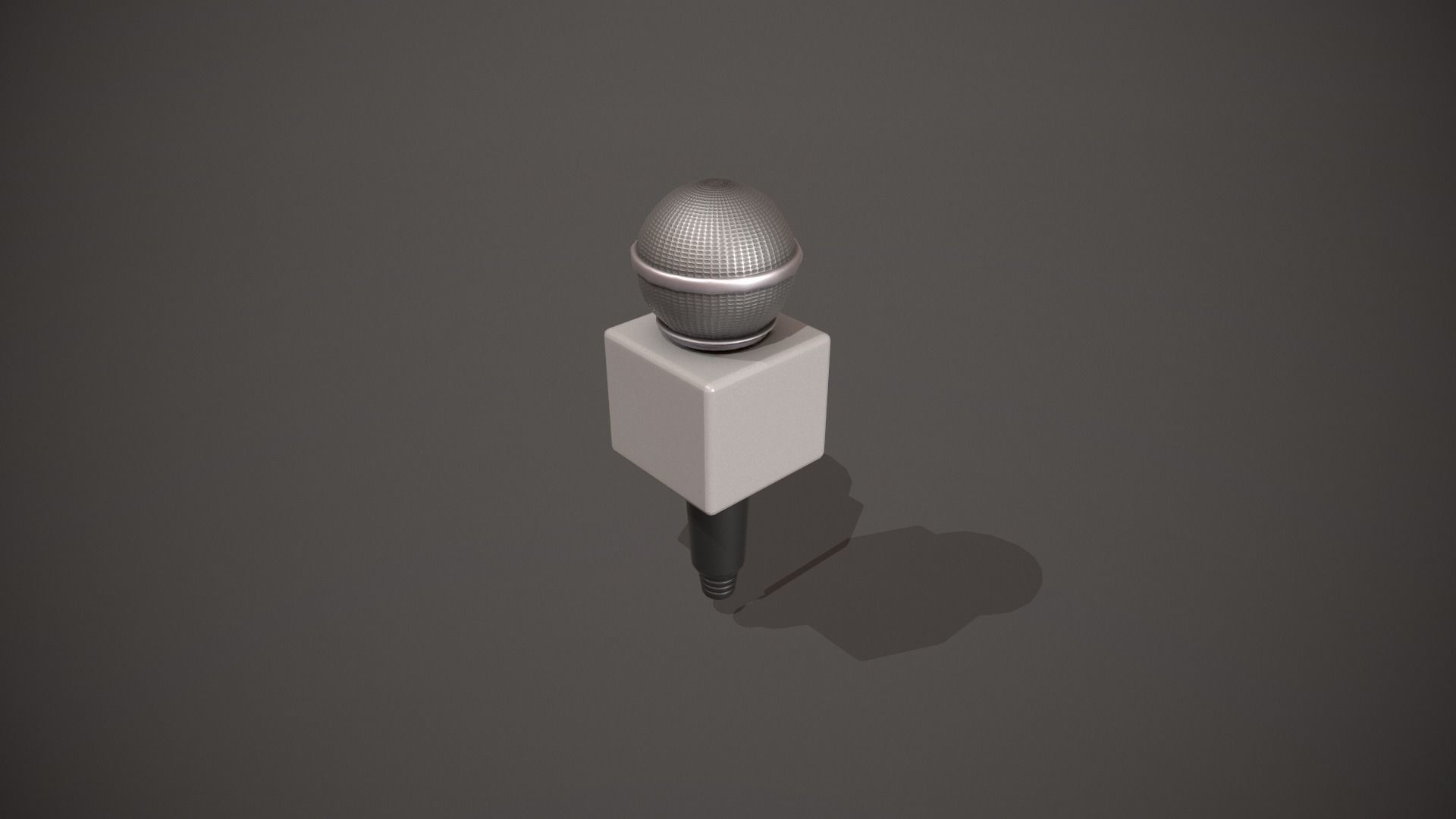 Journalist Microphone Low-poly 3D model_1