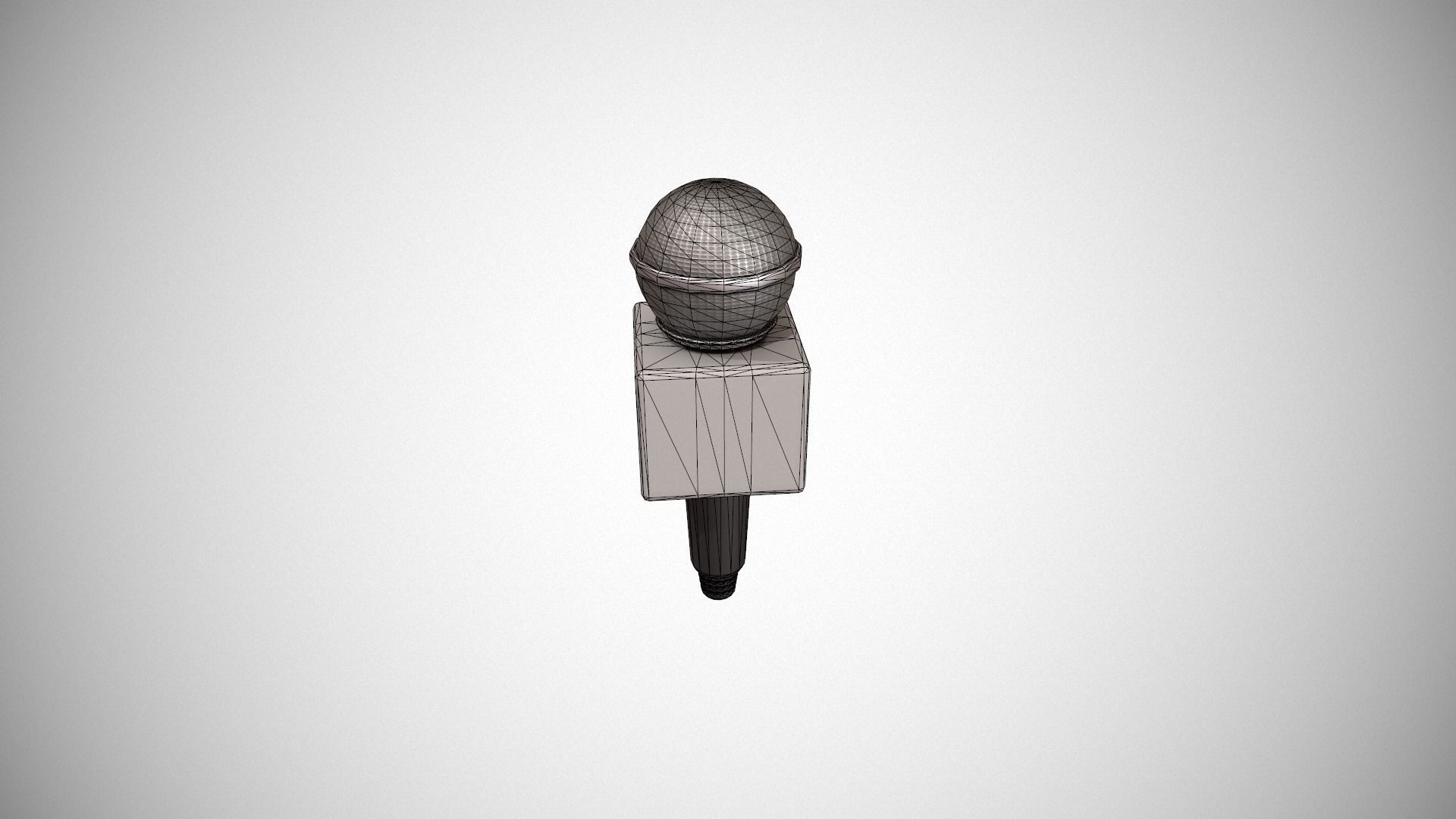 Journalist Microphone Low-poly 3D model_20