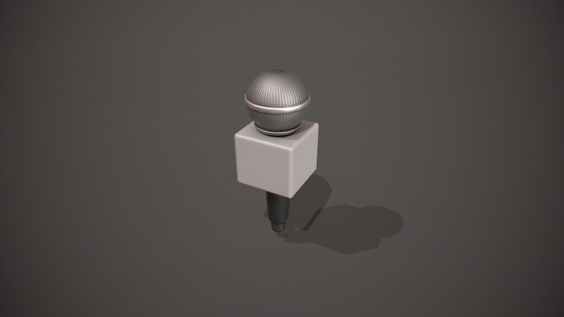 Journalist Microphone Low-poly 3D model_7