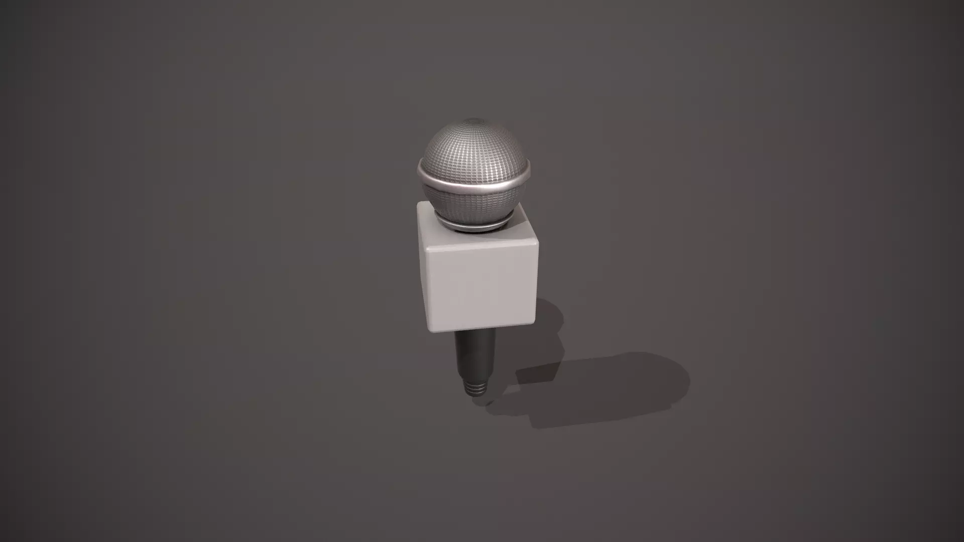 Journalist Microphone Low-poly 3D model_0