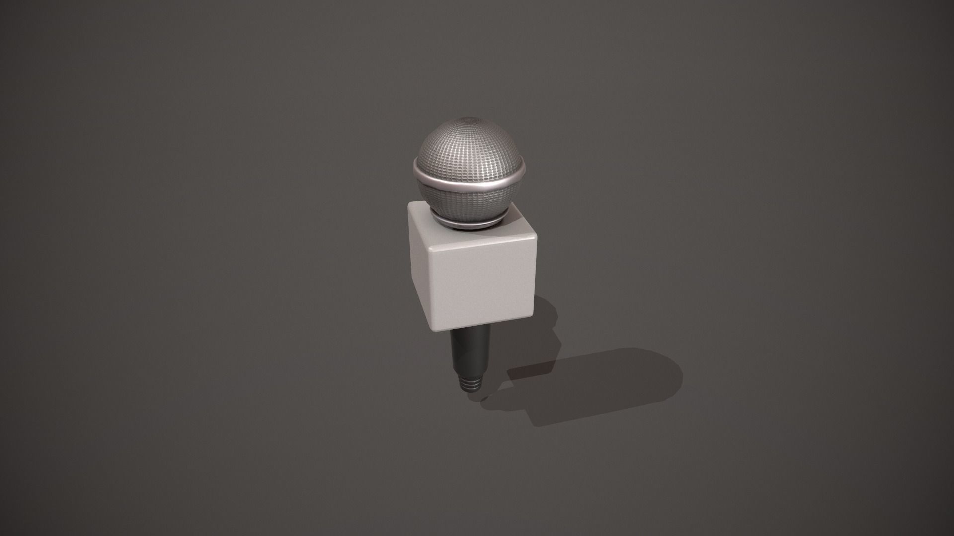 Journalist Microphone Low-poly 3D model_11