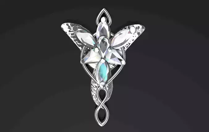 Evenstar Arwen pendant from LORD OF THE RINGS  3D print model