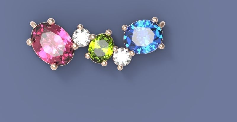 Cluster Necklace 3D print model_11