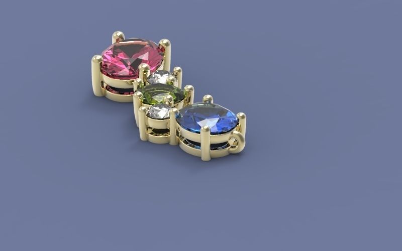 Cluster Necklace 3D print model_3