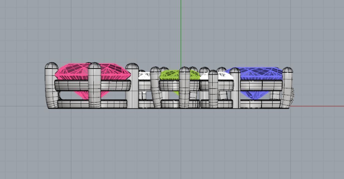 Cluster Necklace 3D print model_8