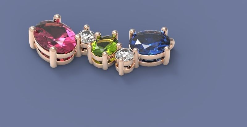 Cluster Necklace 3D print model_13