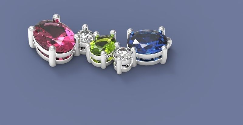 Cluster Necklace 3D print model_12