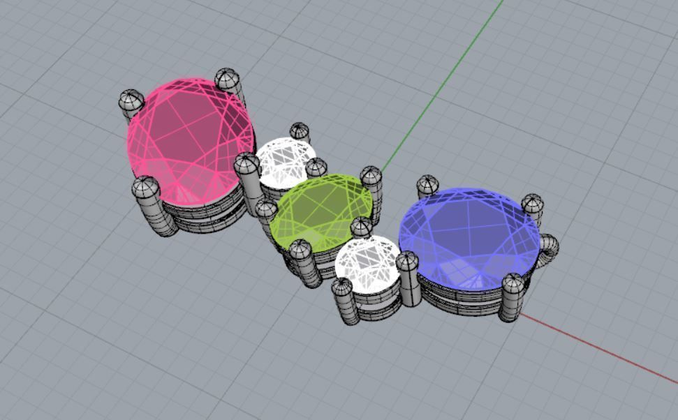 Cluster Necklace 3D print model_9