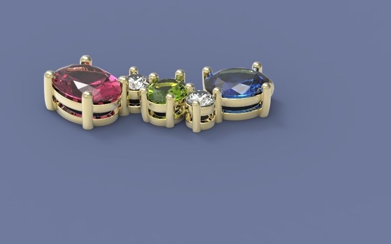 Cluster Necklace 3D print model_2