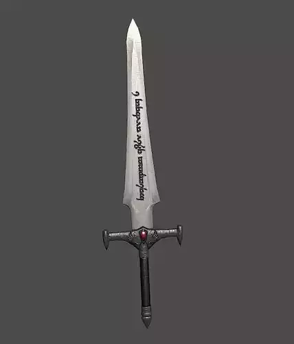 Low poly sword game model