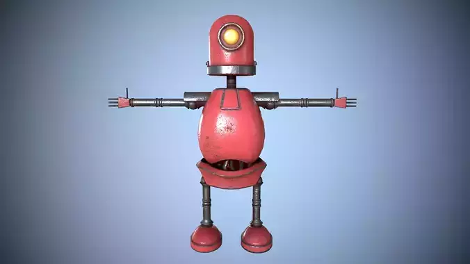 Little Red Robot Character Worn