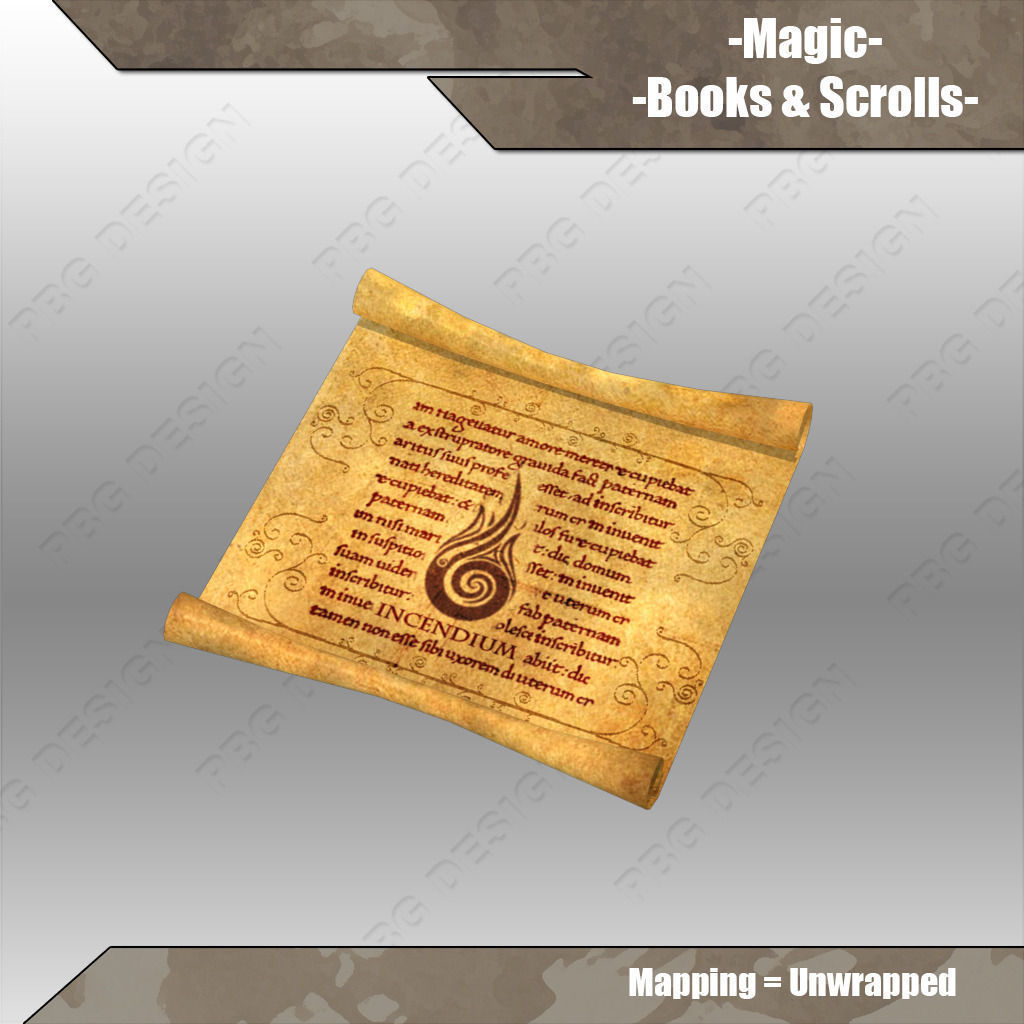 Magic Books Low-poly 3D model_11