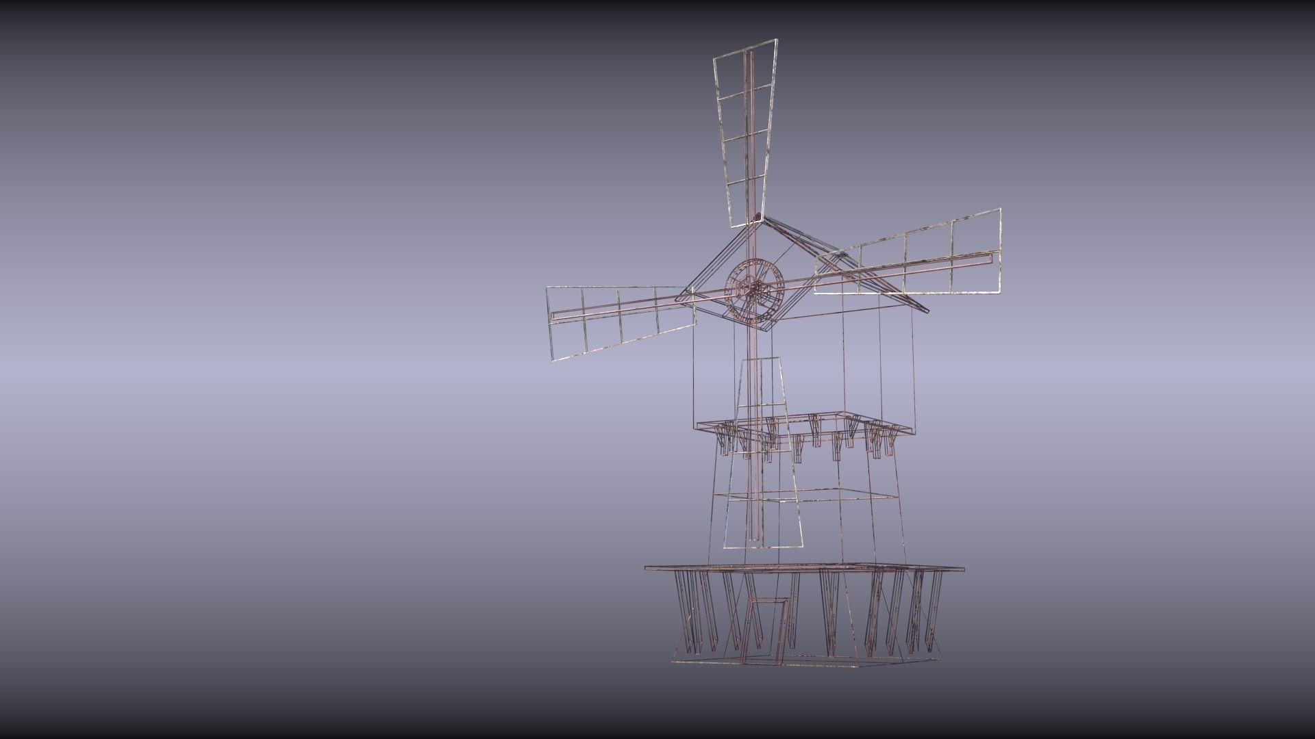 WindMill Textured 3D model_7
