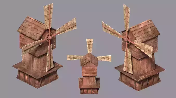 WindMill Textured 3D model