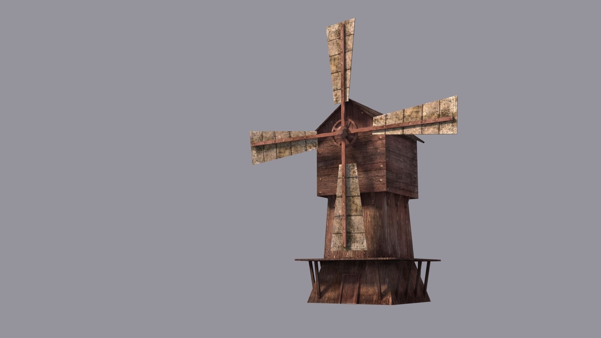 WindMill Textured 3D model_3