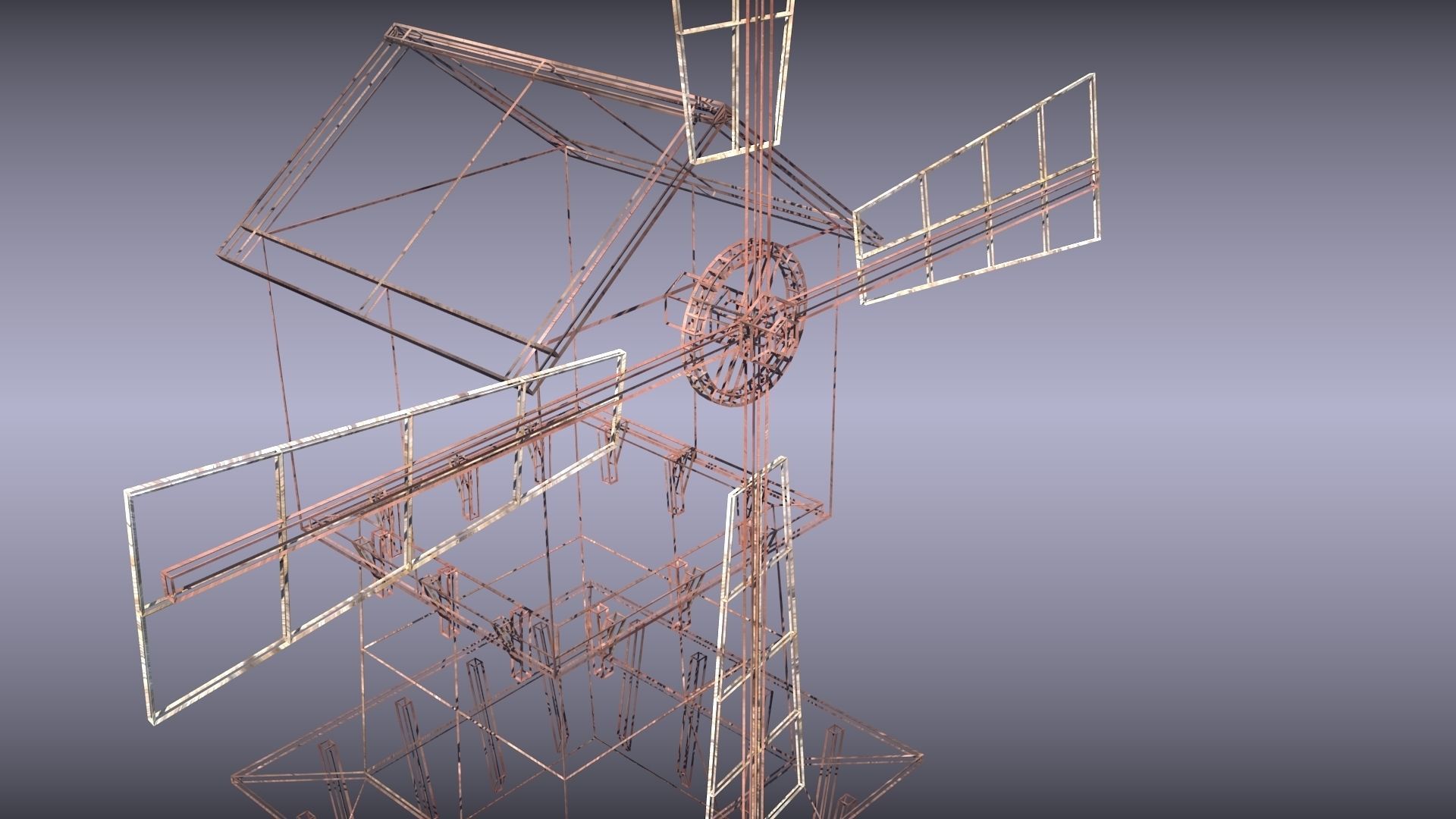 WindMill Textured 3D model_8