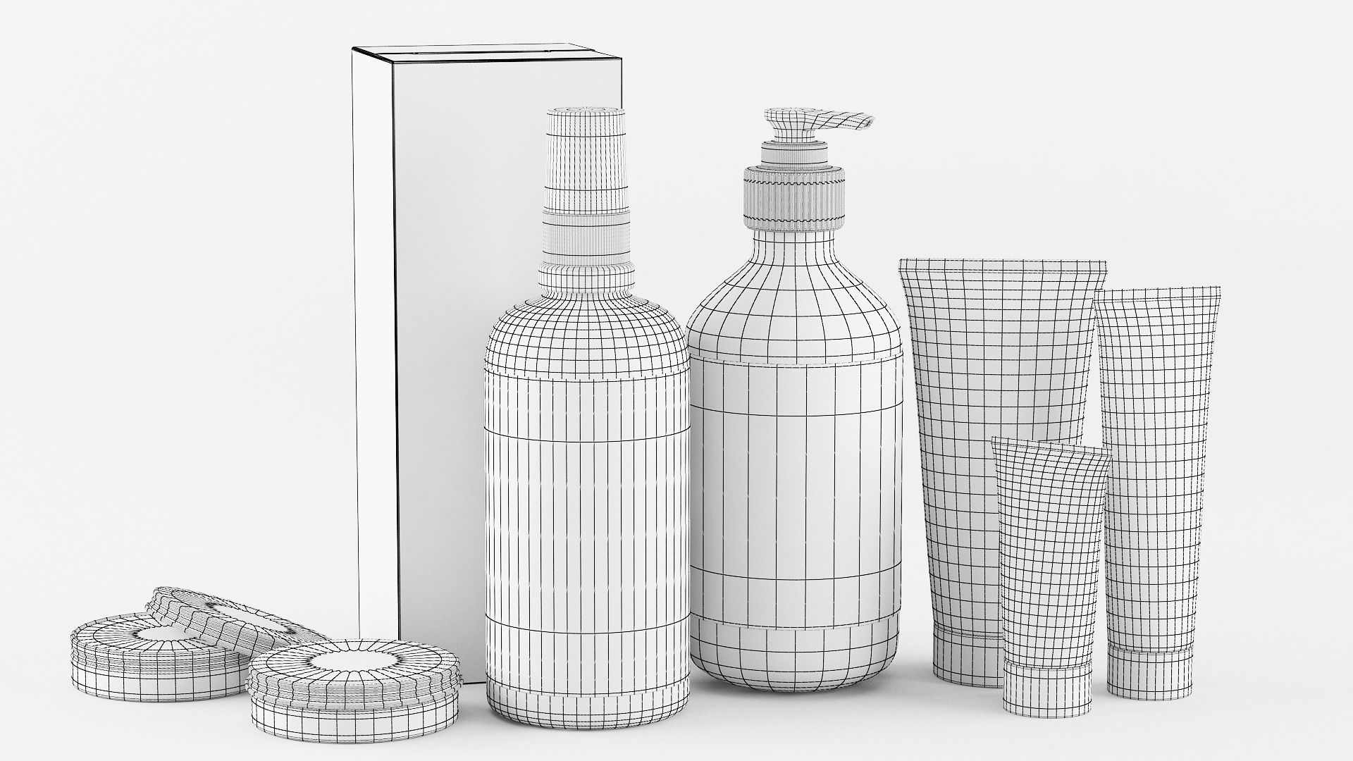 Cosmetic bottles 3D model_8