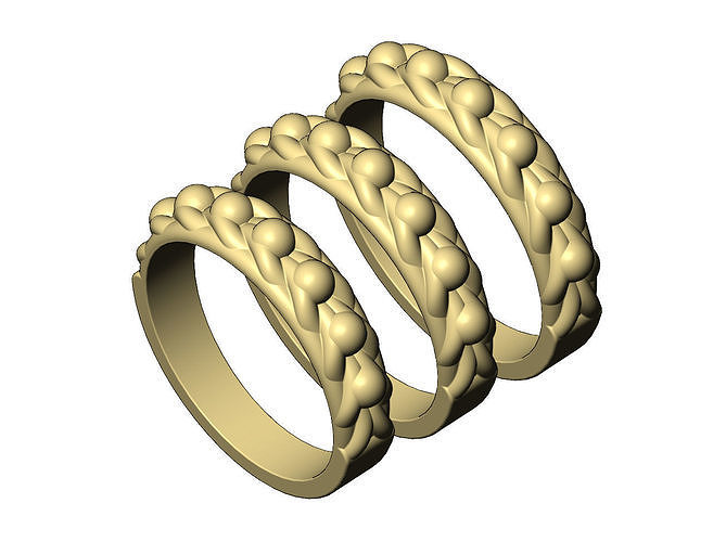 Bridal Single row keeper ring 3D print model