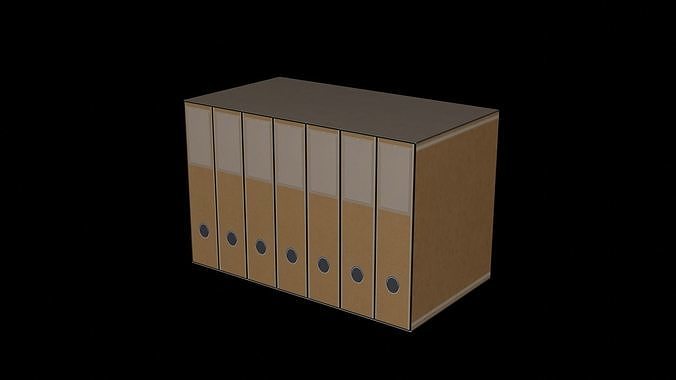 Document folder Free low-poly 3D model