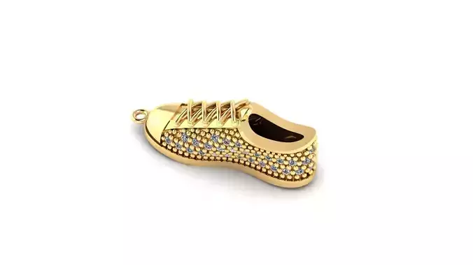 Shoes pendant with diamonds sapato
