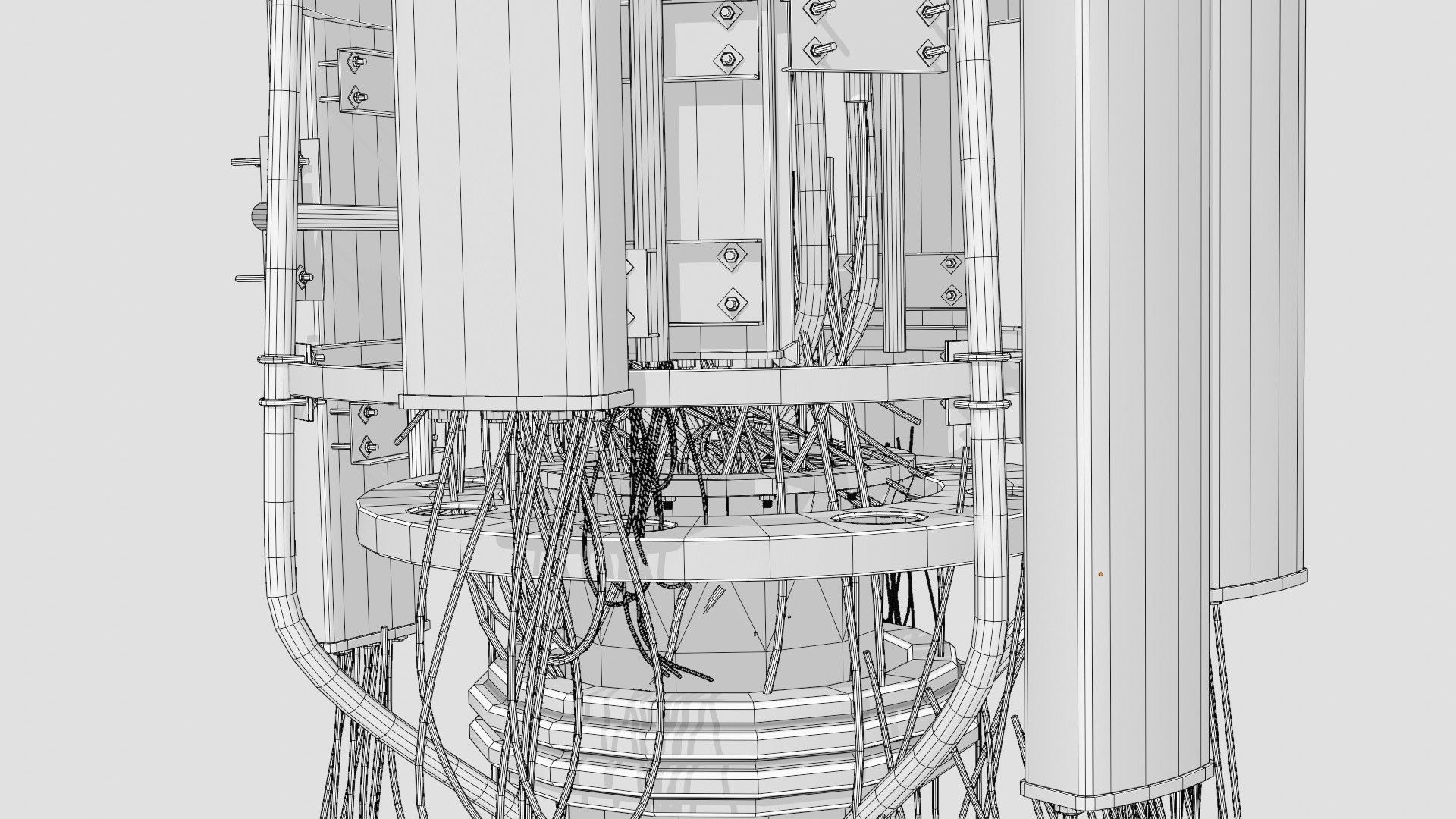 CELL SITE tower  Low-poly 3D model_25