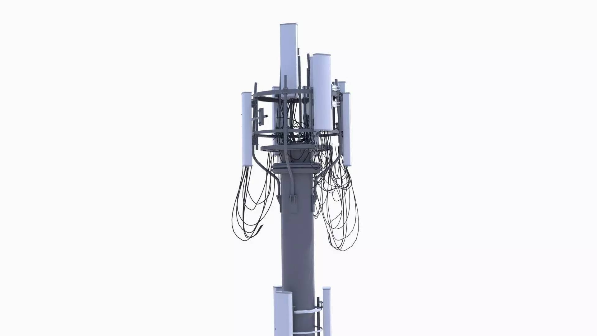 CELL SITE tower  Low-poly 3D model_0
