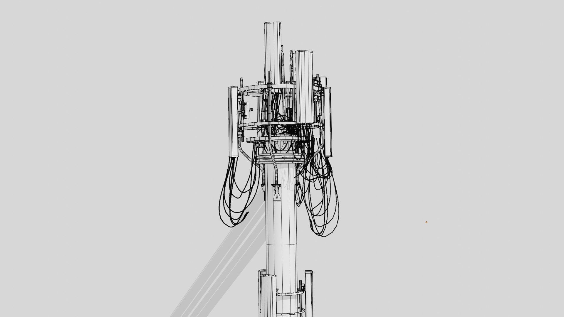 CELL SITE tower  Low-poly 3D model_1