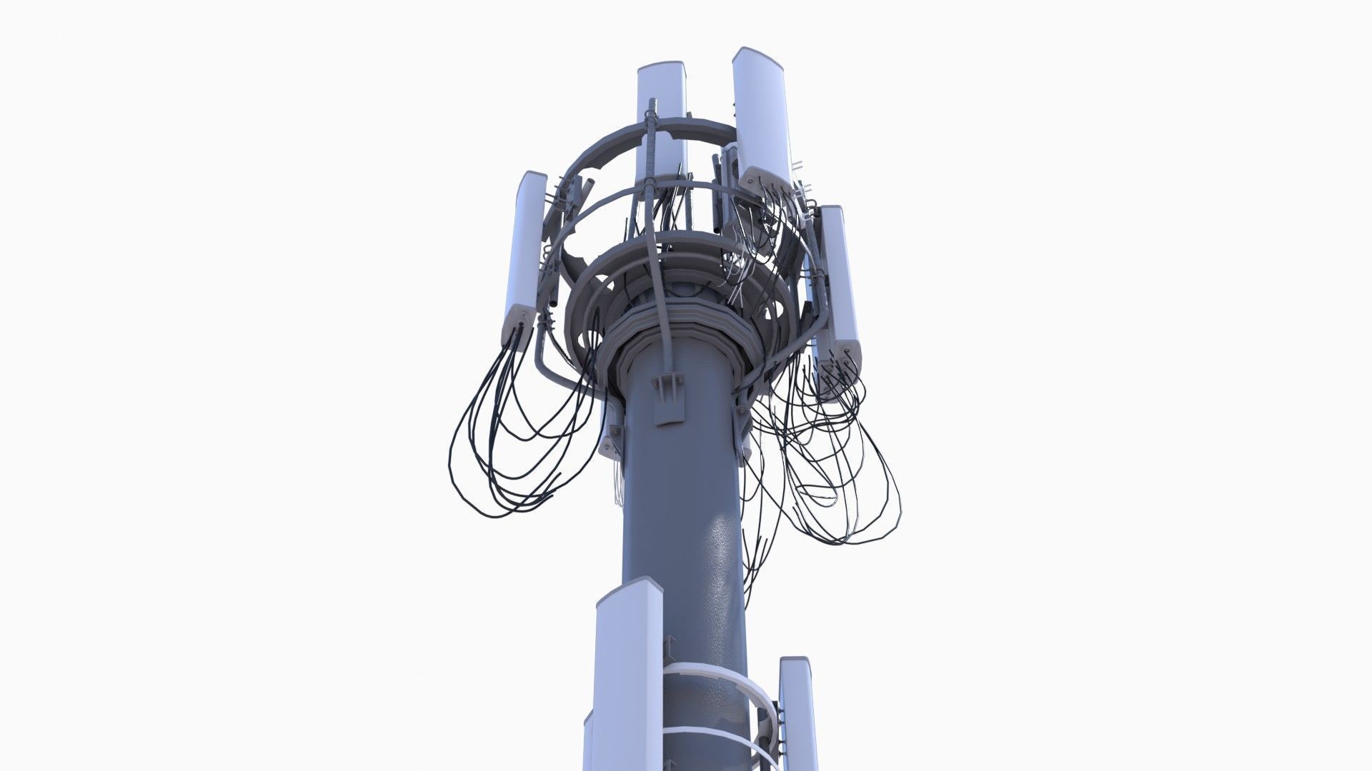 CELL SITE tower  Low-poly 3D model_2