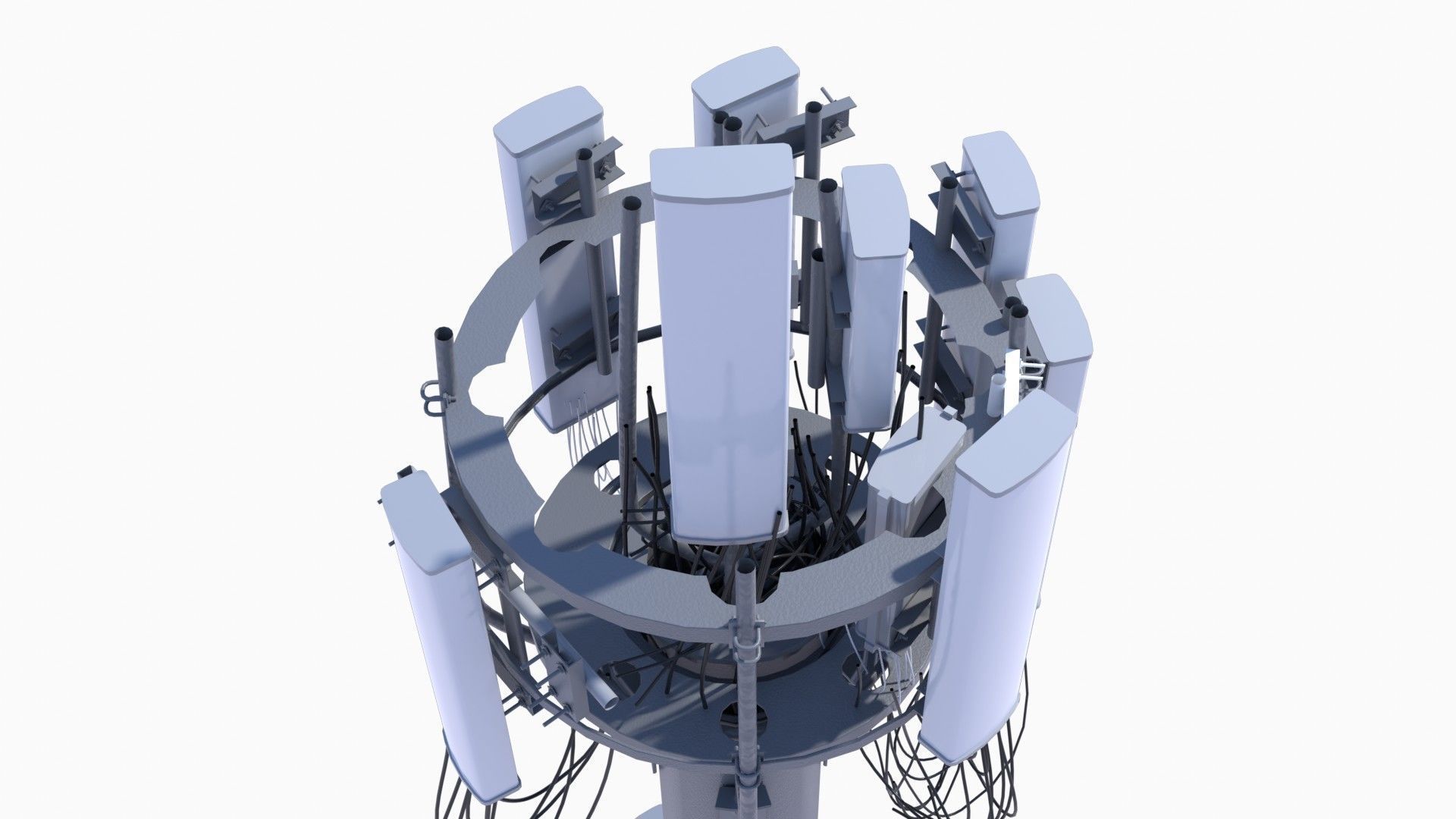 CELL SITE tower  Low-poly 3D model_15