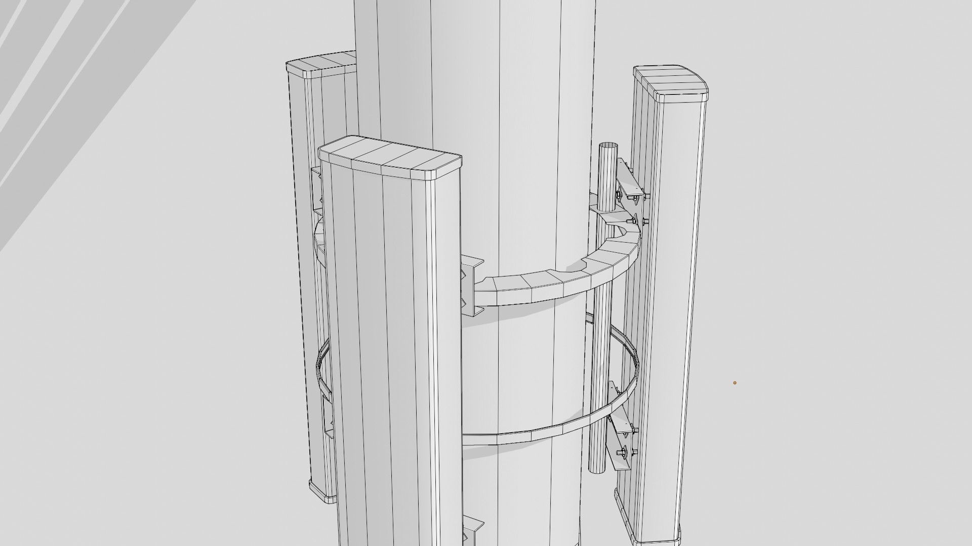 CELL SITE tower  Low-poly 3D model_19