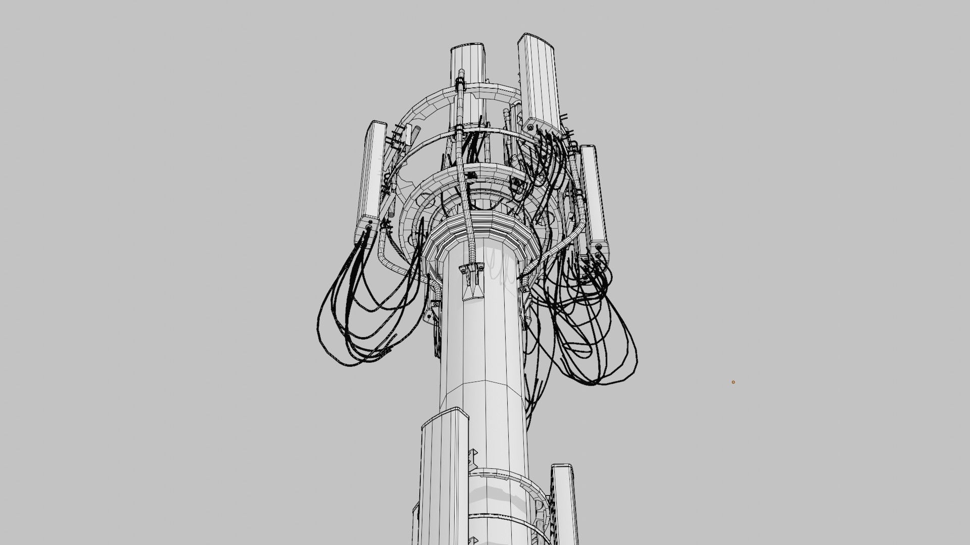 CELL SITE tower  Low-poly 3D model_9