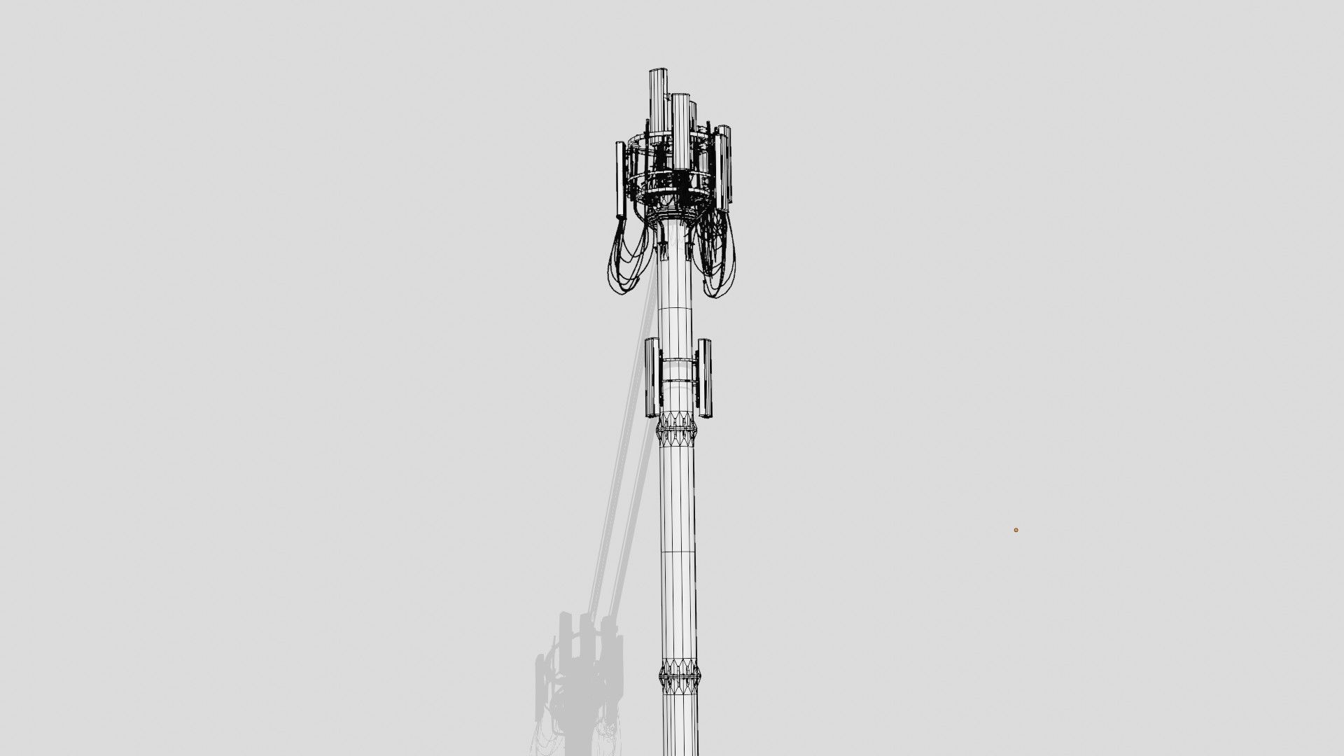 CELL SITE tower  Low-poly 3D model_17