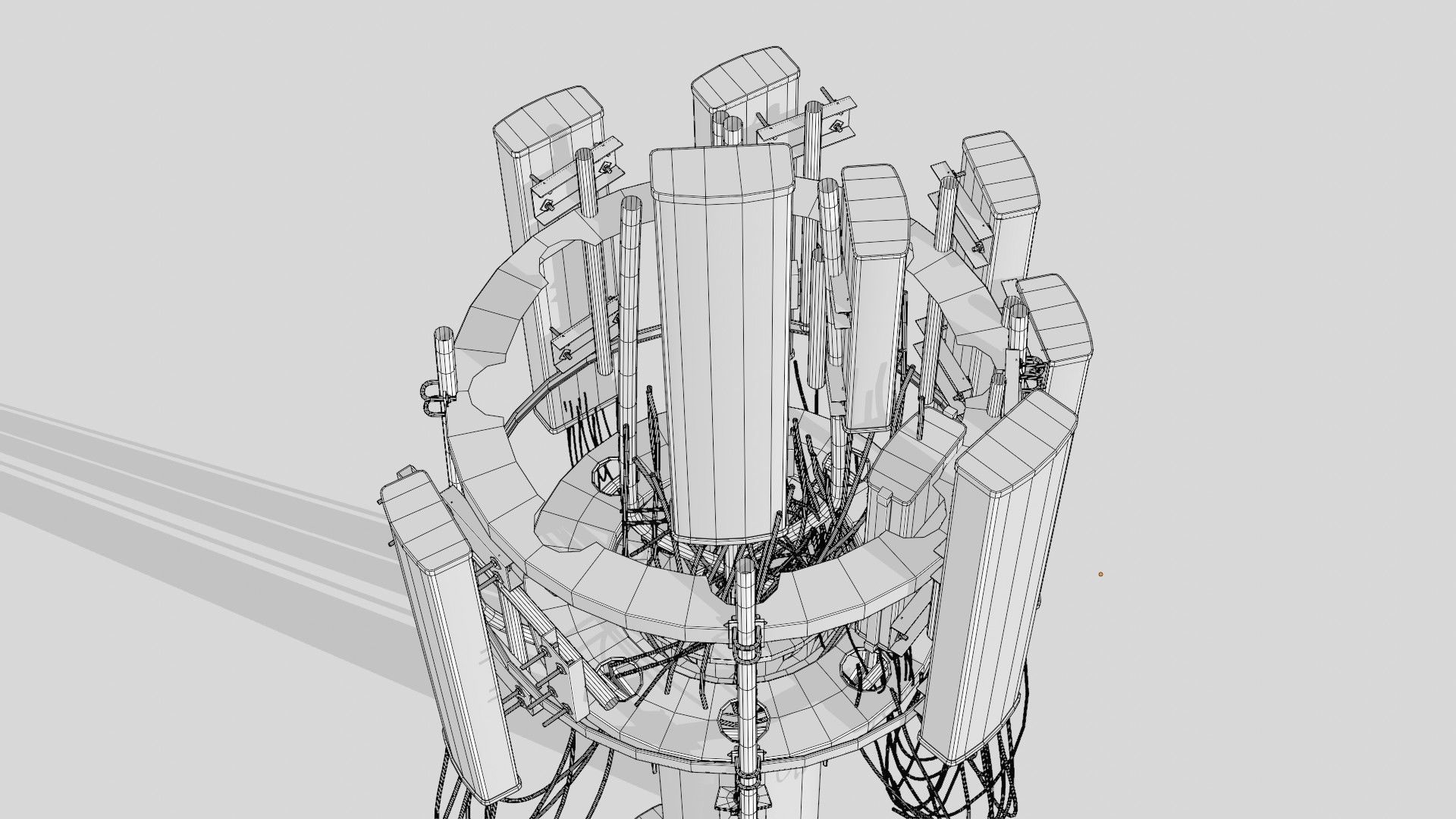 CELL SITE tower  Low-poly 3D model_16
