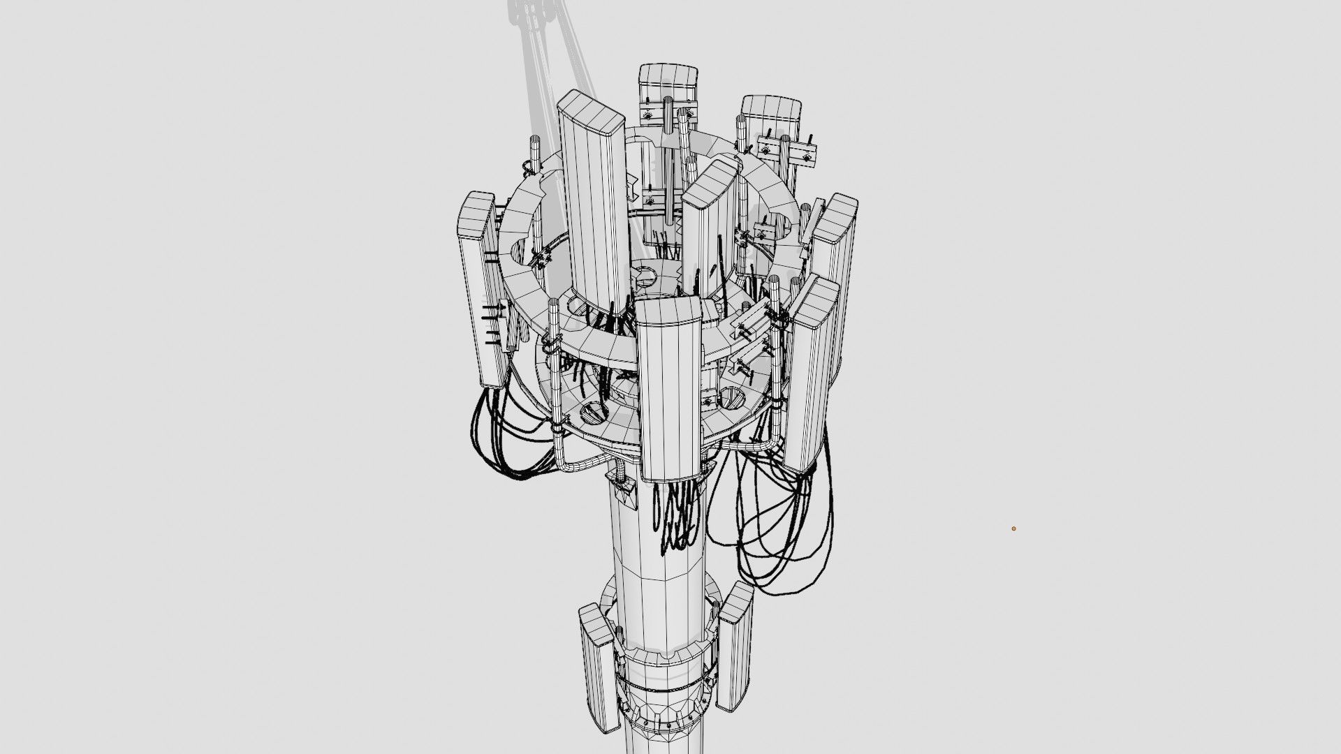 CELL SITE tower  Low-poly 3D model_4