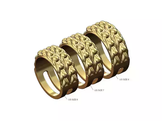 Victorian Double row keeper ring 