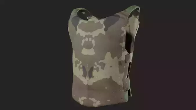 BulletProof Vest Low poly PBR Camo