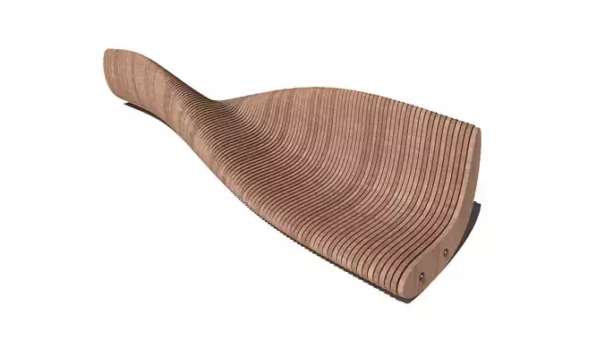 parametric wooden bench