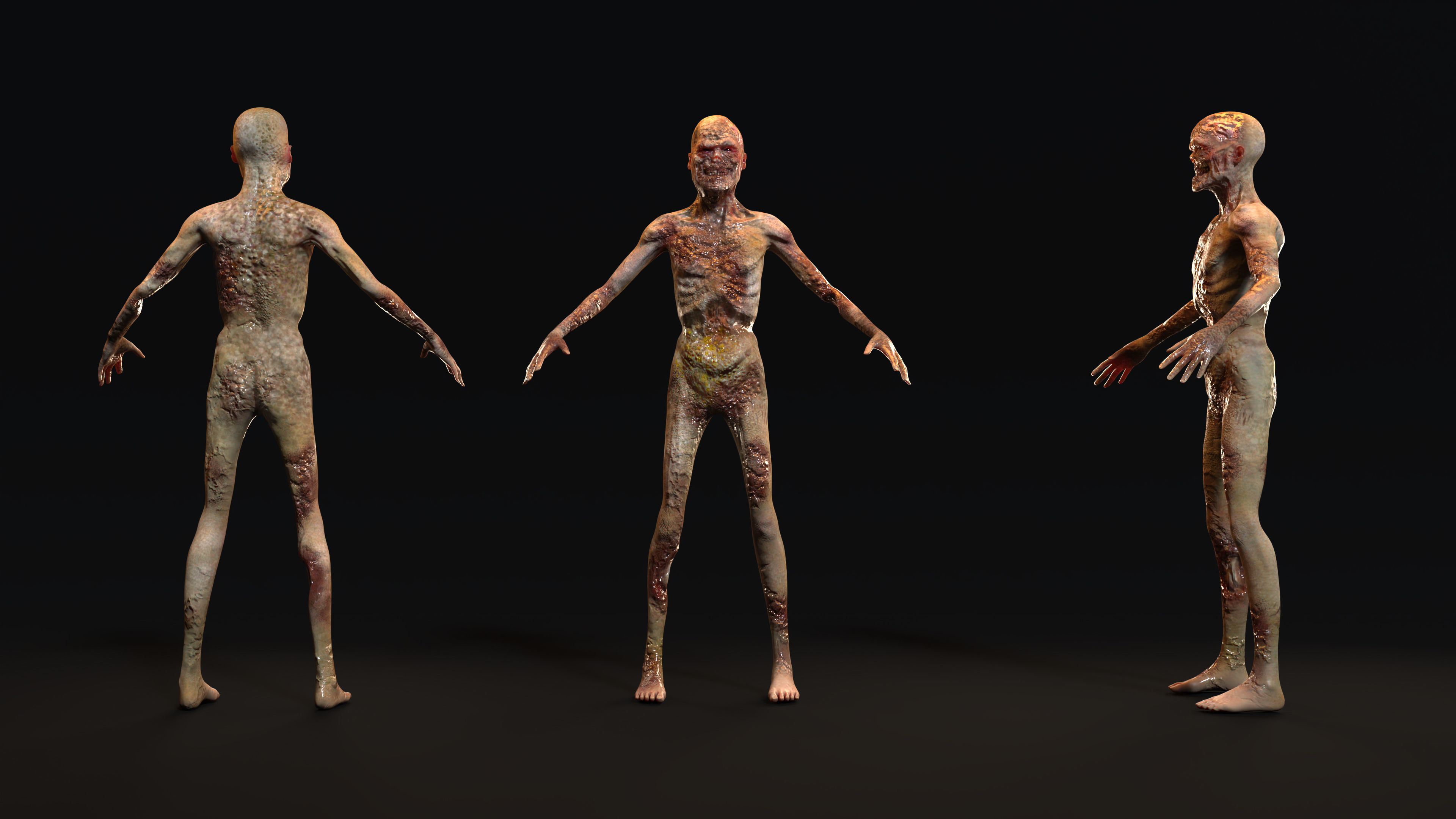 Zombie Basic Model Low-poly 3D model_1