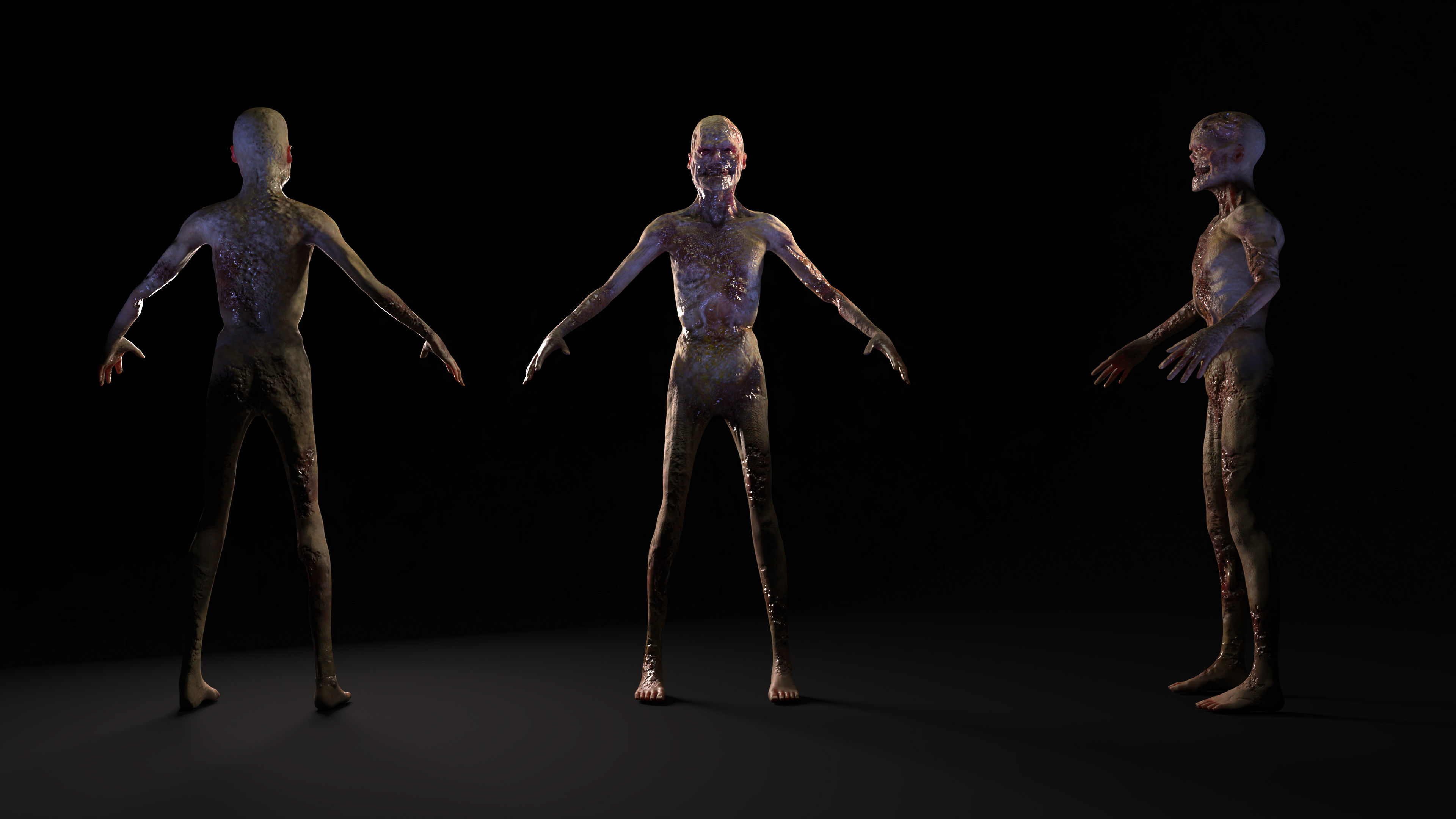 Zombie Basic Model Low-poly 3D model_2