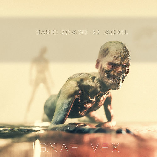 Zombie Basic Model Low-poly 3D model