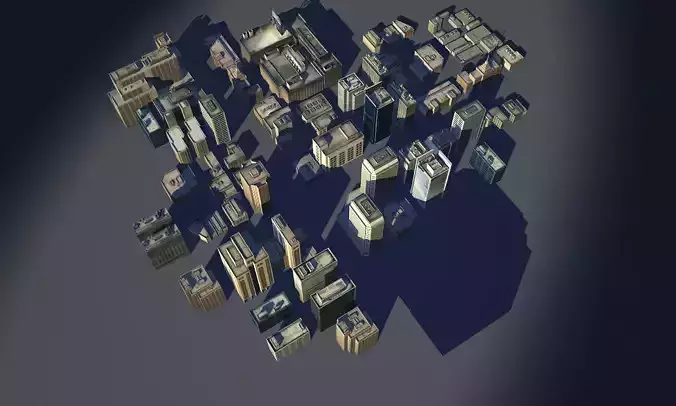 Low Poly City pack collection Low-poly 3D model