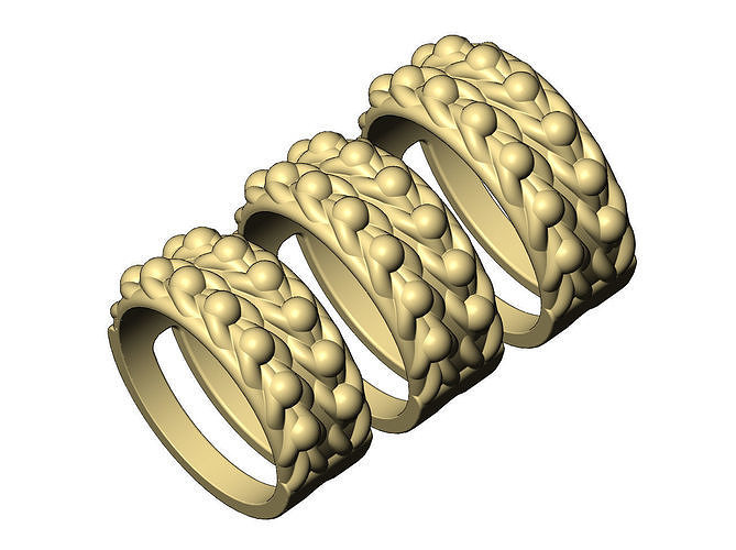  Mirrored Double row keeper ring  3D print model